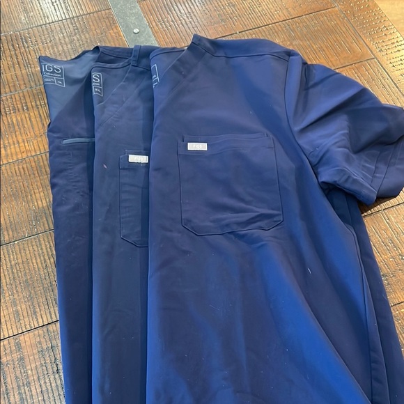 Navy Blue FIG Scrub Top - Lot of 4 - Picture 1 of 5